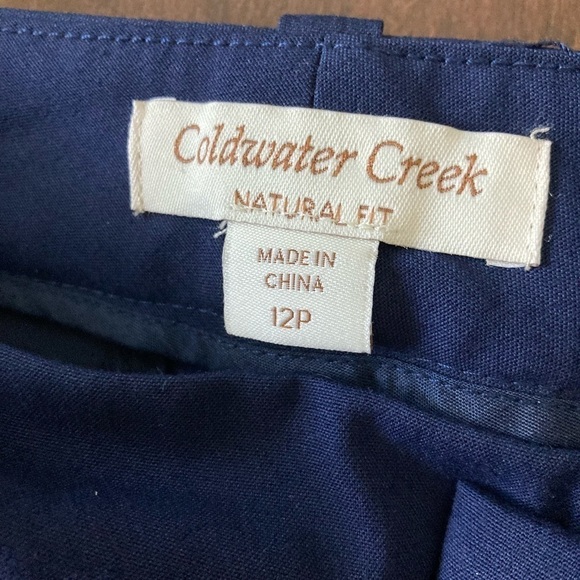 Coldwater Creek Women's Blue Natural Fit Straight Leg - 12 Petite - Picture 9 of 12